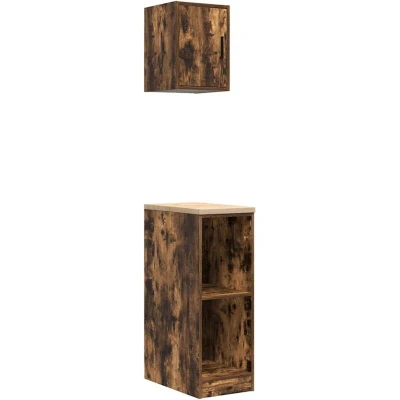 Image of vidaXL Garage Cabinets 2 pcs Smoked Oak Engineered Wood