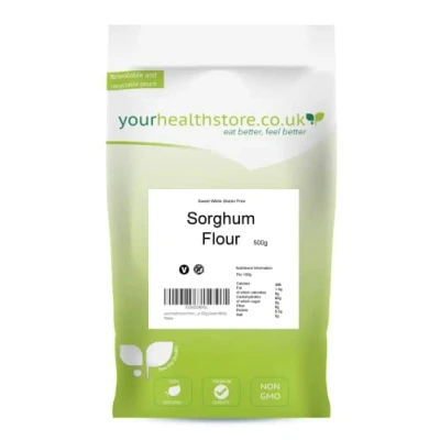 Image of yourhealthstore Premium Whole Grain Gluten Free Sorghum Flour 500g (Sweet White)