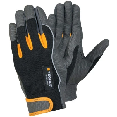 Image of Ejendals 9120 Tegera Pro Palm side Coated Grey/Black Gloves Size 10