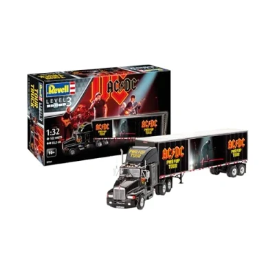 Image of Revell Gift Set 07731 AC/DC Tour Truck Power Up 1:32 Scale Unbuilt Plastic Model Kit with Accessories