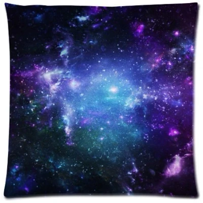 Image of Space Nebula Universe Retro Galaxy Beautiful Design Cushion Case Throw Pillow Covers 18x18 inch (one side)