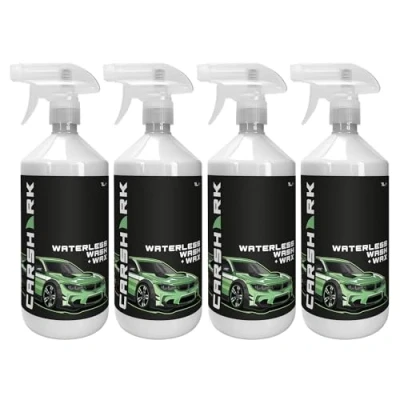 Image of CARSHARK Waterless Wash &amp; Wax Original 4 x 1 Litre contains Carnauba (with trigger sprays)