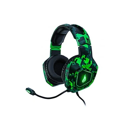 Image of Surefire Skirmish gaming headset gamer PC &amp; PlayStation Xbox headphones 390g stereo 2.0 sound LED lighting USB 3.2 Gen 1 I powered by Verbatim