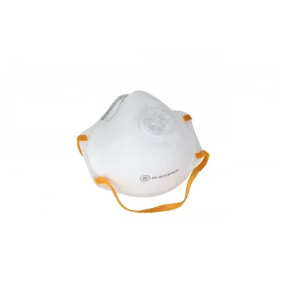 Image of FFP2 Face Mask Pk 1 Disposable Moulded Respirator EN149 CE Certified 3 Layer Filtering Against Airborne Particles, Exhalation Valve for Easy Breathing, Comfort Ear Loops and Pliable Nose Bridge