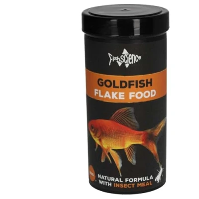 Image of FishScience Goldfish Flakes 100g (500ml) Fish Food for Ponds and Aquariums Aquarium