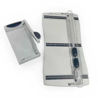 Image of Tonic Studios Tim Holtz Precision Trimmer &amp; Mini Bundle 12.5&quot; (31.5cm) 6.25&quot; (16cm) Paper Crafting Tools with Cutting Scoring Blades