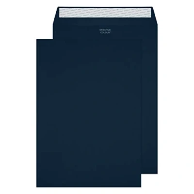 Image of Blake Creative Colour C4 229 x 324 mm 120 gsm Peel &amp; Seal Wallet Envelopes (420P) Oxford Blue Pack of 250