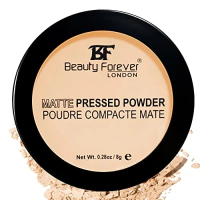 Image of Beauty Forever Matte Pressed Powder, Oil Free &amp; Lightweight, 8gms (01 Transparent)