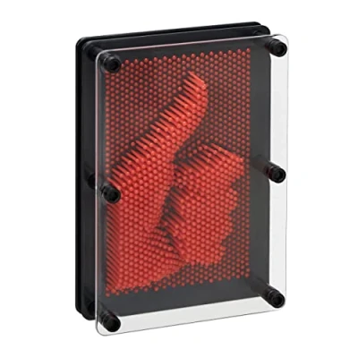Image of Relaxdays Picture Pinart, Retro Game, 13 x 18 cm, 3D Print, Desk Decoration, Nail Board Pinpressions, Red, 7,5 cm