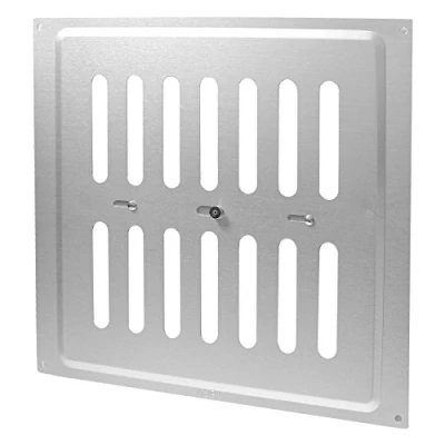 Image of Hit &amp; Miss 9&quot; x Silver Aluminium Adjustable Vent Cover