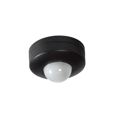 Image of Surface Mounted 360 Degree IP44 PIR Sensor Black Ovia