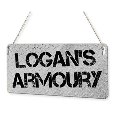 Image of Beenanas Armoury Metal Personalised Childs Bedroom Door Sign Name Plaque