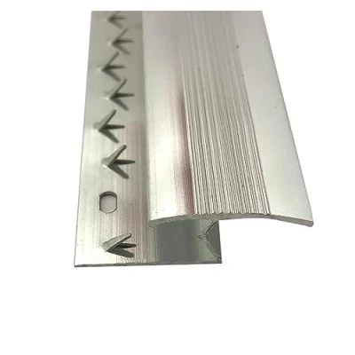 Image of Basic Range Carpet to Tile Threshold Strip Silver Joining Carpets Laminate, Wood or Flooring Door Bar Trim by FloorPro (Silver)