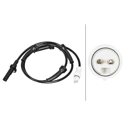 Image of 4418643, 93194900 ABS Sensor HELLA 6PU 358 217 031 Hall 2 pin connector 845mm RENAULT: TRAFIC Kasten, Bus, VAUXHALL: Vivaro Van