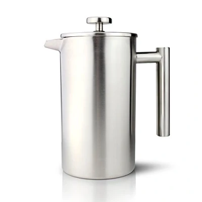 Image of Café Ole CFD 12S Stainless Steel Cafetiere, Satin, 12 Cup