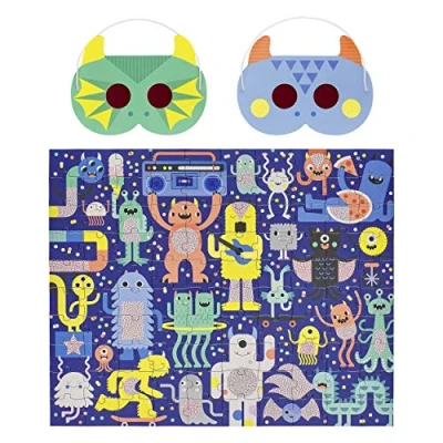 Image of Petit Collage PTC331 Monster Jam Decoder Puzzle, Multi