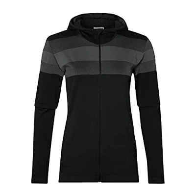 Image of Asics Seamless Womens Grey Track Jacket Black Size Medium