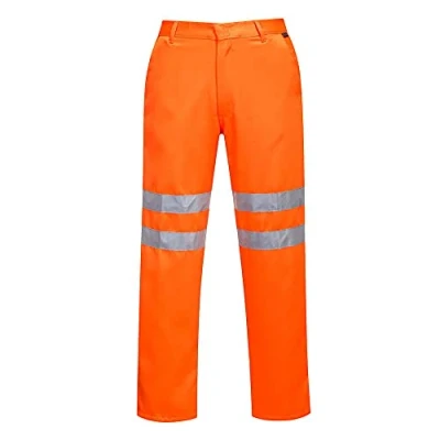 Image of Portwest Hi Vis Poly cotton Trouser, Size: XS, Colour: Orange, RT45ORRXS