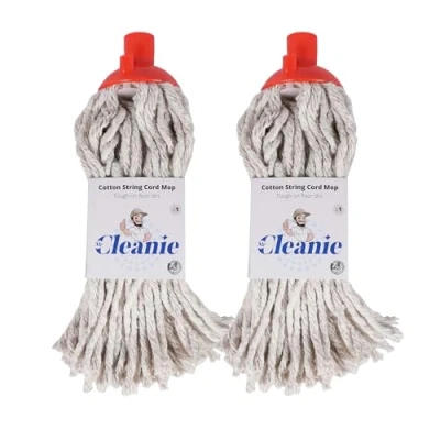 Image of Mr Cleanie Cotton String Cord Floor Mop Replacement Head Refill for Household Cleaning Kitchen Bathroom (2)