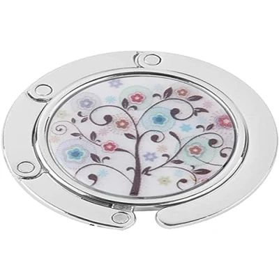 Image of KONAMO Folding Bag Handbag Table Hook Hanger Holder Colorful Flower