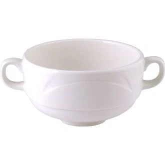 Image of Steelite Bianco Handled Soup Cups 284ml (Pack of 36)