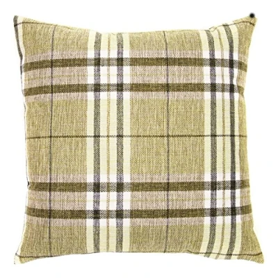 Image of Cream &amp; Brown Tartan Check Cushion Cover Regular 45 cm x (18&quot; 18&quot;)