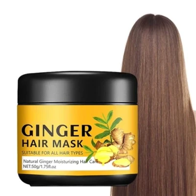 Image of Ginger Hair Mask,Hair Mask For Damaged Hair, Nourishes Scalp, Deep Conditioning Mask, Natural Hydrating Repair Conditioner,Hair Dry (50g/1.75fl.oz)