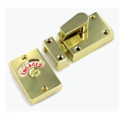 Image of Bathroom WC Door Indicator Lock Bolt Brass Vacant/Engaged