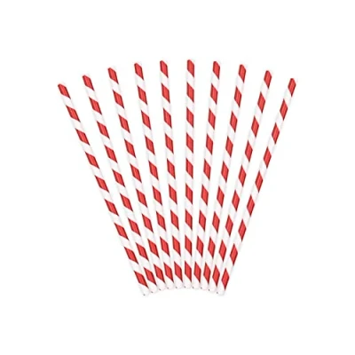 Image of Paper Straws Set of 10 19 cm Drinking Disposable Cocktail Drinks Decoration Party Accessories