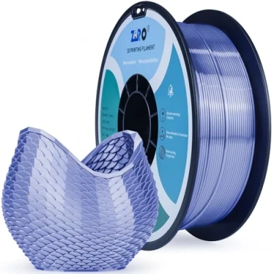 Image of ZIRO PLA Silk Filament 1.75mm, 3D Printer Silky Series 1.75mm 1KG(2.2lbs), Dimensional Accuracy +/ 0.03mm, Violet
