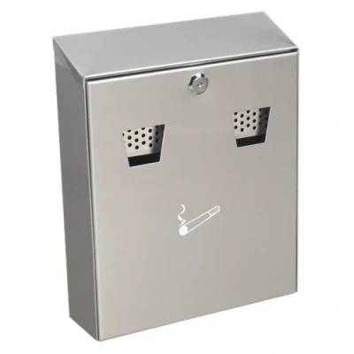 Image of Sealey Cigarette Bin Wall Mounting Stainless Steel