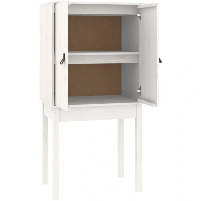 Image of vidaXL Highboard White 60x40x120 cm Solid Wood Pine