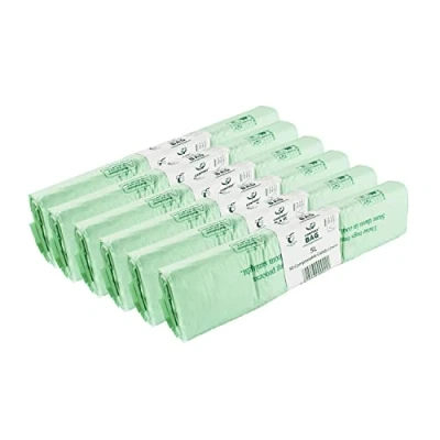 Image of 5L x 300 bags Compost Bag Compostable Kitchen Caddy Liner 5 Litre Food Waste Bin Liners EN 13432 with Composting Guide
