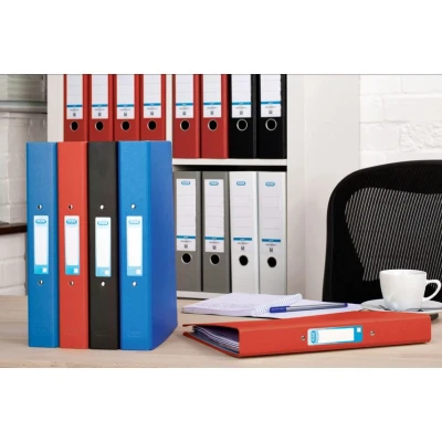 Image of Elba A4 Paper on Board 2 Ring Binder Black (Pack of 10)