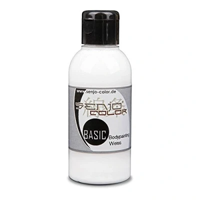 Image of Senjo Color BASIC White Liquid Body Paint 75ml, Made in Germany for Brush and Airbrush