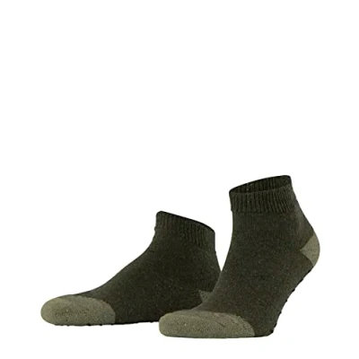 Image of ESPRIT Men&#039;s Effect Slipper Socks Sustainable Wool Blue Brown Grey Green Plain Short Ankle Length With Silicone Dots On Sole For An Improved Grip 1 Pair