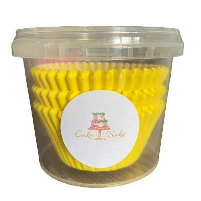 Image of Cake N Bake Cupcake Muffin Baking Cases (Yellow, 75)
