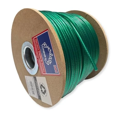Image of 100M Quality Everlasto &#039;Wyercentor&#039; Steel Core Coloured Clothes/Washing Line 3.5mm Thick (GREEN)