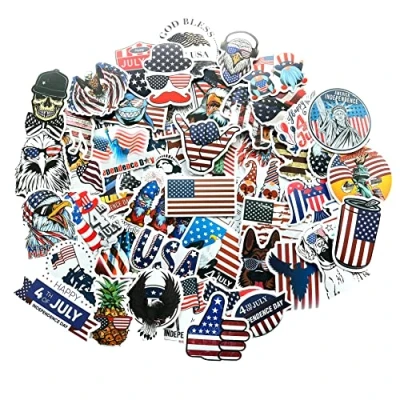 Image of USA Sticker Flag Travel for case Helmet Motorcycle Tank United States American Stickers Waterproof