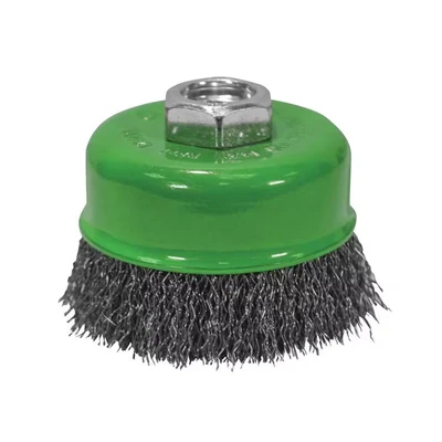 Image of Faithfull WBC80S Wire Cup Brush 80 x M14 2 Stainless Steel / 0.30mm
