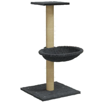 Image of vidaXL Cat Tree with Sisal Scratching Post Dark Grey 74 cm