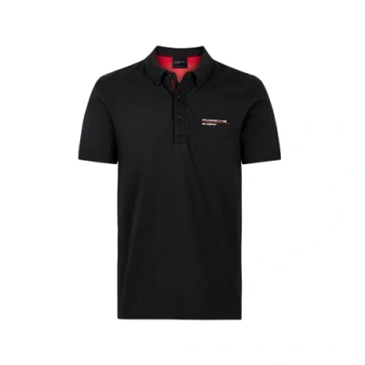 Image of Porsche Motorsport Black Polo Shirt (S)