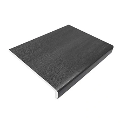 Image of 225mm Grey UPVC Window Board/Cill Cover 2.5m Long 9mm Thick Plastic Sill Capping