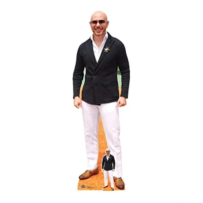 Image of STAR CUTOUTS CS933 Pitbull (Rapper) Lifesize Cardboard Cutout With Free Mini Great For Music Parties Regular