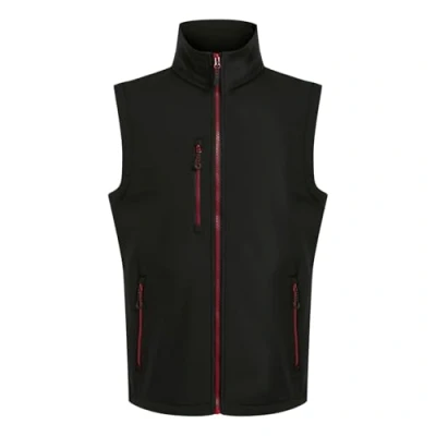 Image of Regatta Professional Navigate 2 Layer Softshell Bodywarmer Black/Classic Red 3XL