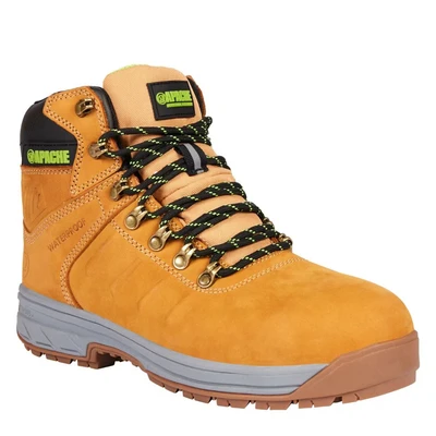 Image of Apache Moose Jaw Safety Boot Wheat Size 12 UK Waterproof and Breathable Toe Cap Midsole Protection Comfort Insole