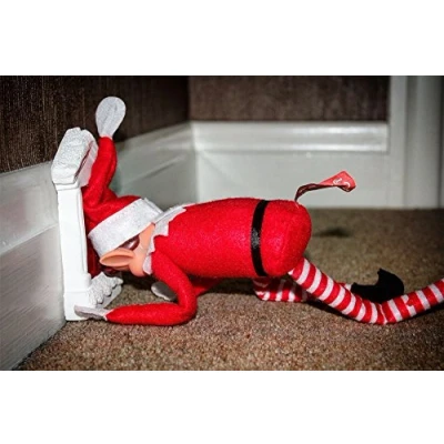 Image of Elves Behaving Badly FESTIVE FUN Cheeky ESCAPING ELF Character SET with DOOR
