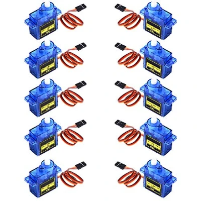 Image of owootecc 10Pcs SG90 9G Micro Servo Motor for RC Robot Car Helicopter Airplane Arm Boat Remote Controls (10pcs SG90)