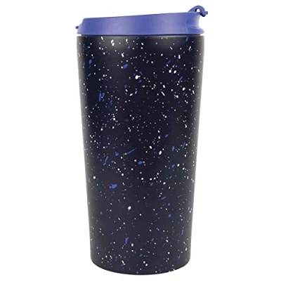 Image of Joules 330ml Double Walled Metal Travel Cup, 15.5cm, Blue (JLS2131)