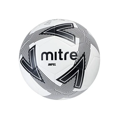 Image of Mitre Impel L30P Football, Highly Durable, Shape Retention, White/Black, 3